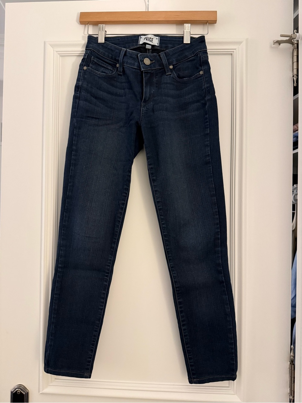 PAIGE Navy Skinny Jeans